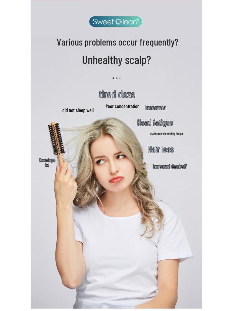 SIVIKOLIN Electric Waterproof Silicone Head Massager for Therapy and Meridian Relief