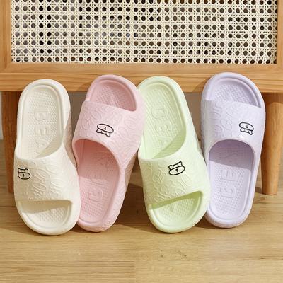 Summer Popular Cool Slippers Female Couple Indoor and Outdoor Wear Cartoon Thick Bottom Non-slip Bathroom Bath Slippers Men