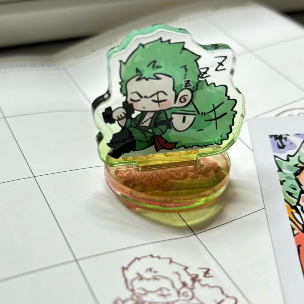 Cartoon One Piece Anime Mini Acrylic Standee Cute Luffy Zoro Chopper Character Collectible Figurine Desktop Decoration Gift Present