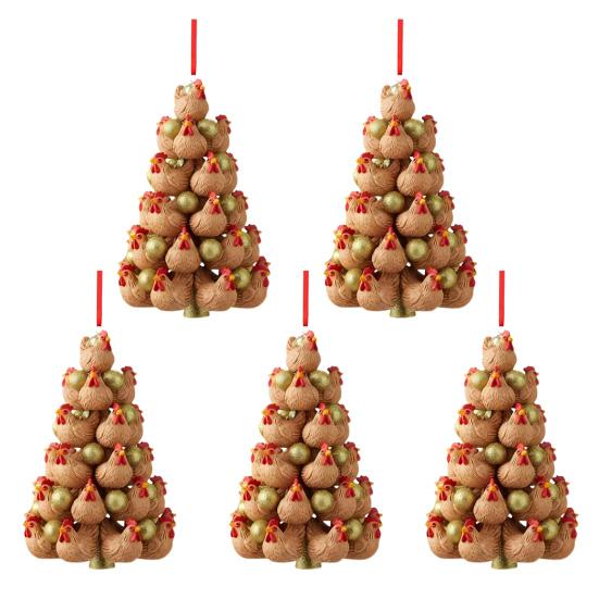 Stacking Animal Pendant Animal Christmas Tree Pendant 2D Acrylic Hanging Decoration for Xmas Tree Backpack Keychain Car