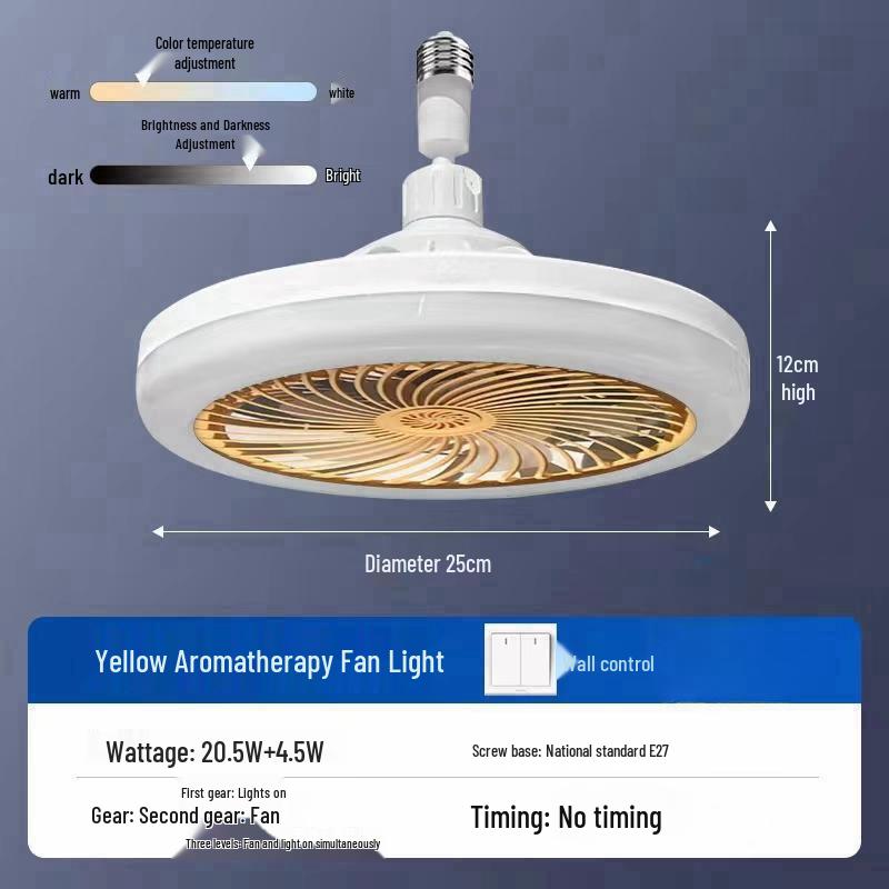 Smart 30W E27 Screw Base Dimmable Fan Light with Remote Control