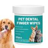 Pet Disposable Cleaning Wipes Dog Teeth Cleaning Finger Wipes Cat Ear and Eye Beauty Wipes Cat Hygiene and Beauty Products 50pcs