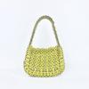 Handmade Woven Metallic Tote with Sequin Accents