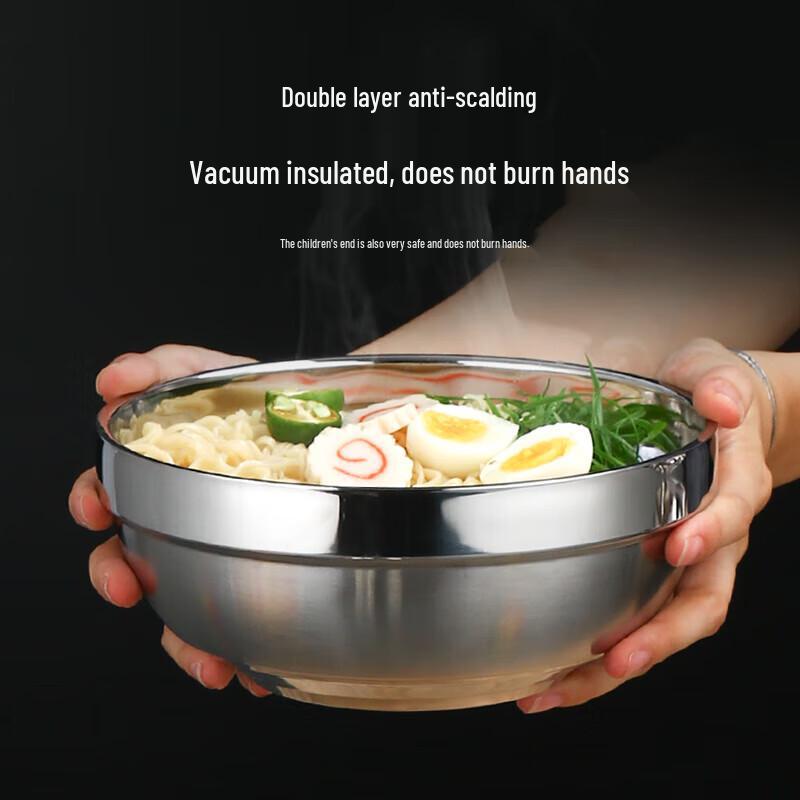 304 Stainless Steel Double-Layer Insulated Bowl