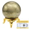 Certified Pyrite Crystal Ball for Meditation - Premium Crystal Vastu