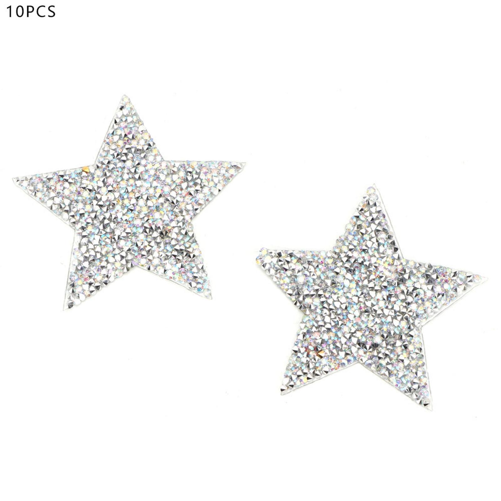 10 stuks Strass Ster Applicatie Strijkbare Kleding Patch voor Jurk Schoenen Tas Hoed (Kleurrijk)