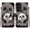 S24 FE Animal Case Lion Panda Leather Phone Cover For Samsung Galaxy S24+ Ultra Plus S24FE 5G Wallet Flip Coque Protect Cases