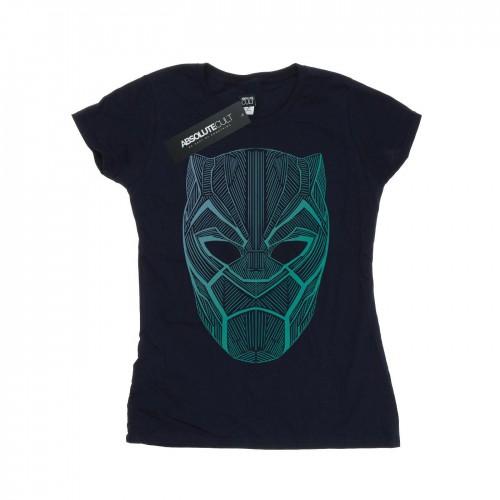 

Marvel Womens/Ladies Black Panther Tribal Mask Cotton T-Shirt білий