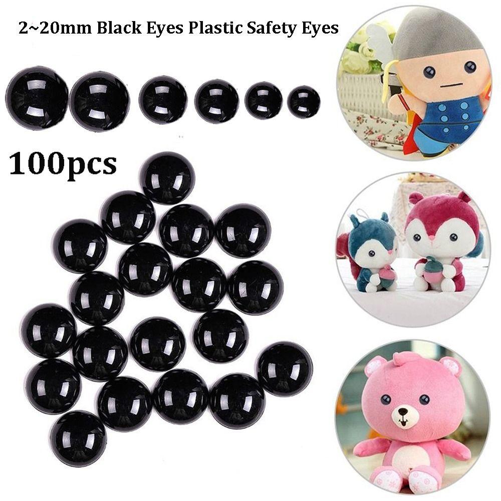 100pcs Black Safety Eyes Plastic Children Kids Toys High Quality Animal Puppet Crafts For Bear Doll
