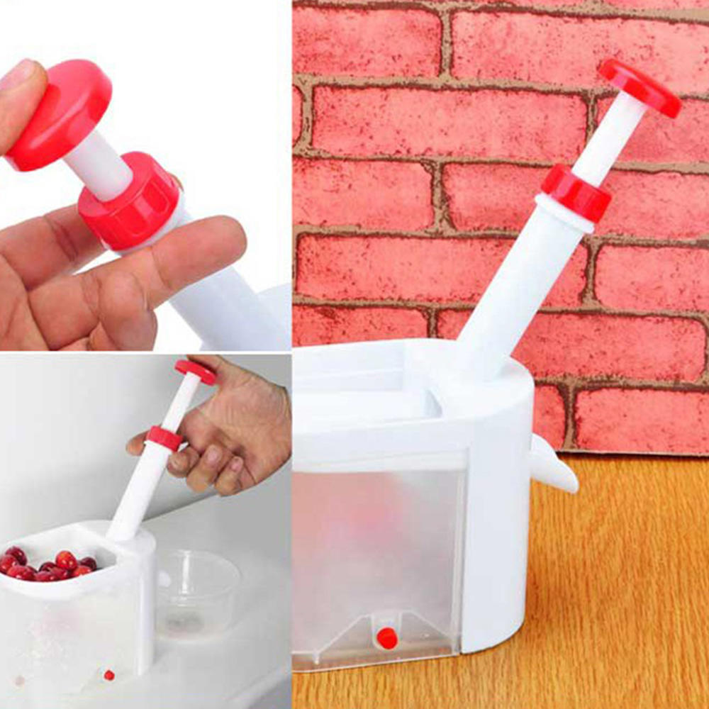 Remover Cherry Pitter Stone Picker Cherry Corer With Container Kitchen Gadgets Tool