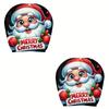 2 Pieces Comfortable Santa Claus Headrest Cover Elastic Car Headrest Cover Car Pillowcase  Christmas