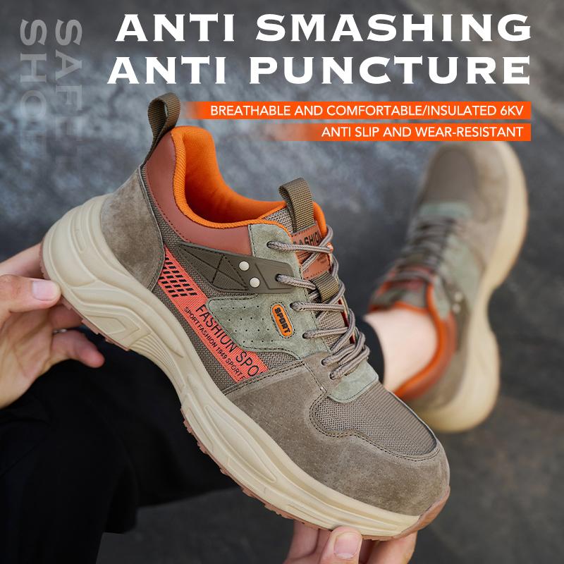 Anti-puncture Work Shoe For Man Breathable Safety Work Sneakers With Iron Toe Indestructible Shoes Breathable Work Boots