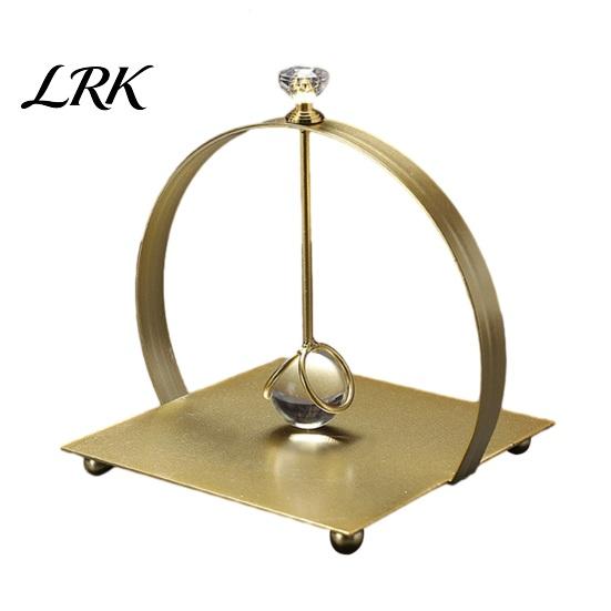 Compact Napkin Stand Square Holder, with Weighted Arm, Durable Iron Frame Windproof Paper Towel Dispenser Dispenser, Stable Cocktail Holders for Home