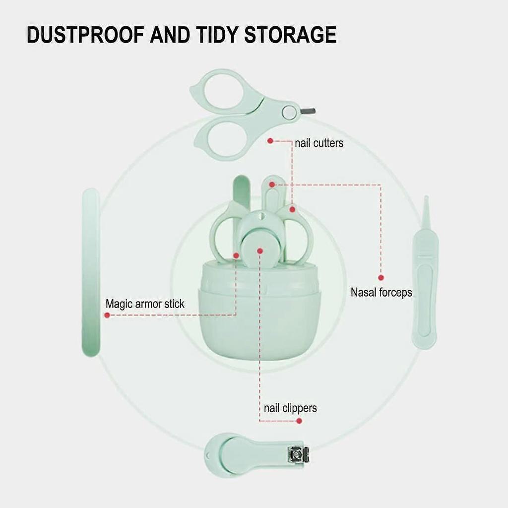 4-in-1 Baby-Nagelknipser - Maniküre-Set für Neugeborene mit süßem Etui - Sicher für Babys