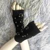 Metal Rivet Street Dance Sleeves Buckle Punk Style Sleeves New Fingerless Gloves  Stage Performance