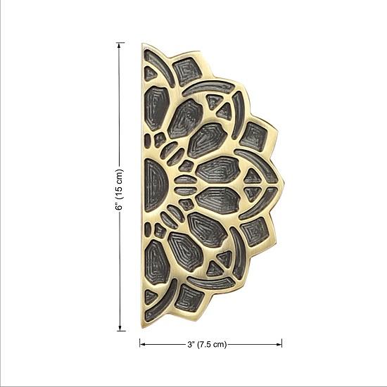 

Пара дверных ручек Mandala 15.24 см, ручки для входной двери, антикварная стандартная ручка