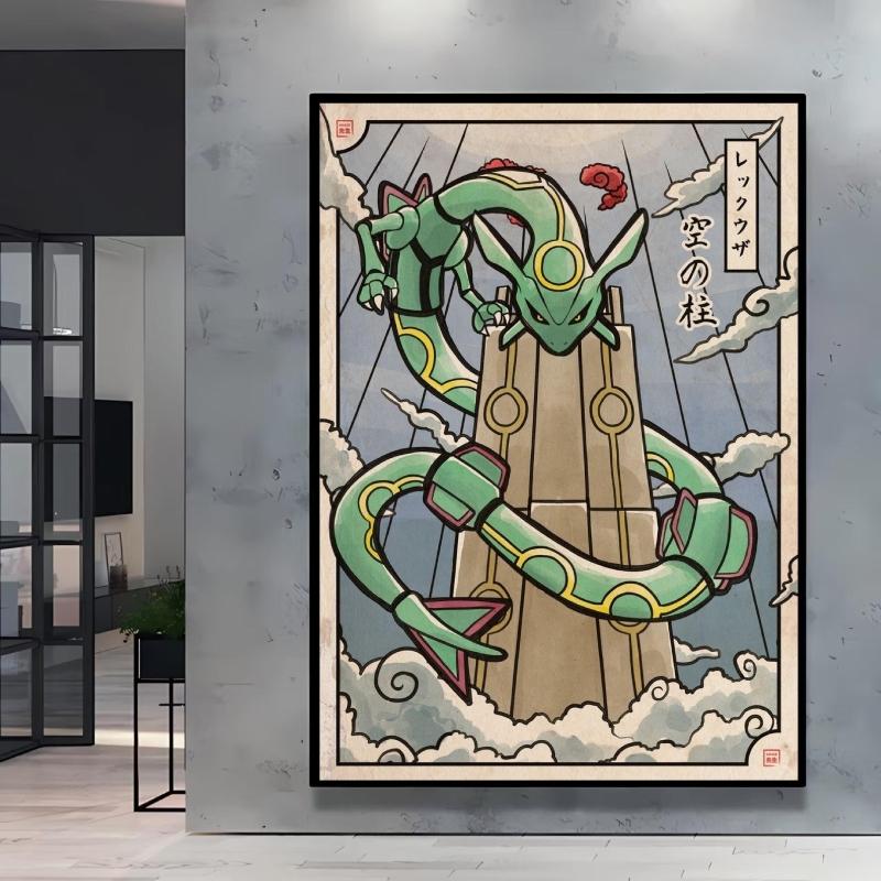 Leinwand Kunstwerk Malerei Pokemon Schiggy Poster Cartoon Bild Klassisch Haus Schlafzimmer Dekoration Gemälde Kindergeschenk