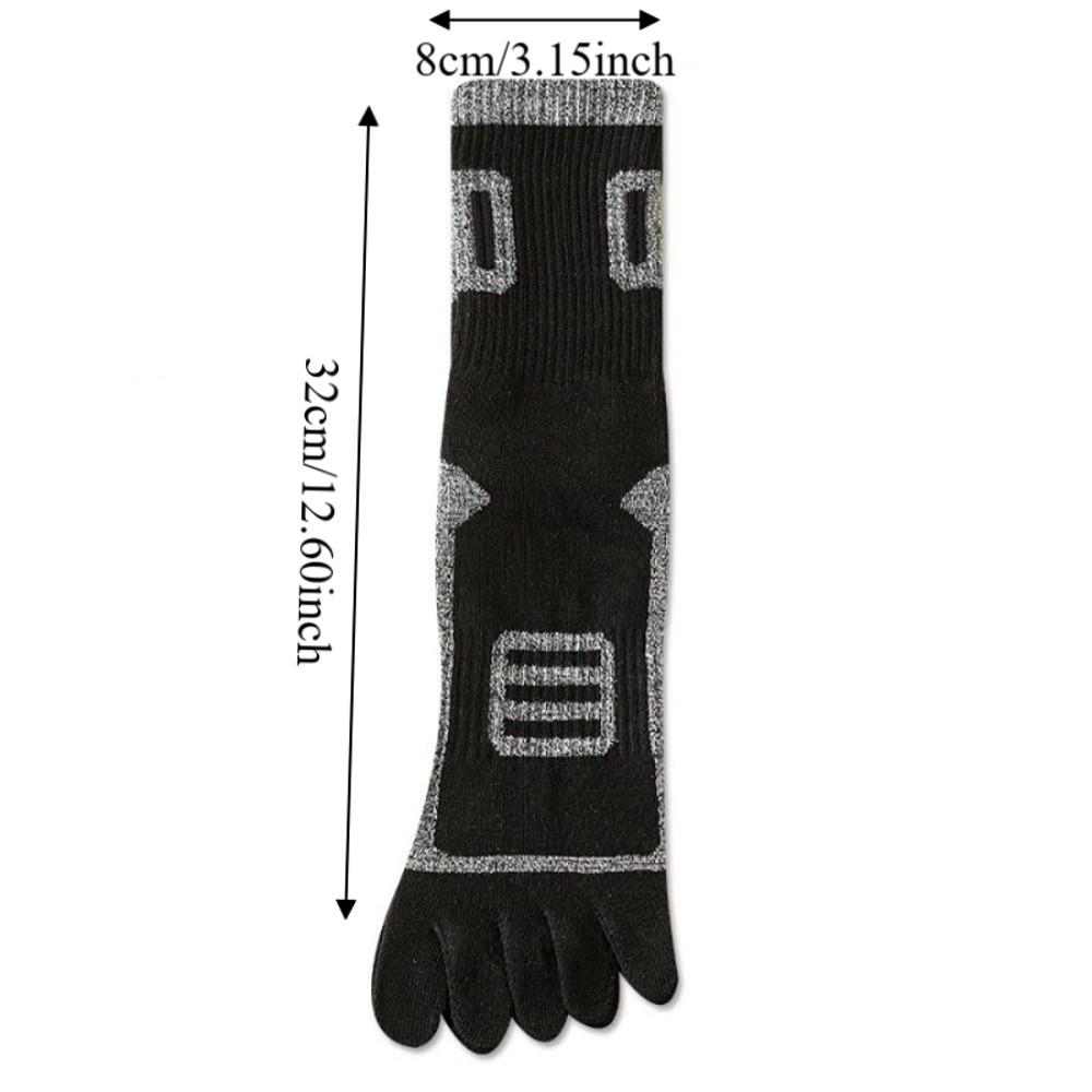 Patchwork Breathable Five Finger Socks Quick Dry Sweat-Absorbent Split-toe Socks Anti-odor Mesh Five Toe Socks Outdoor Sports