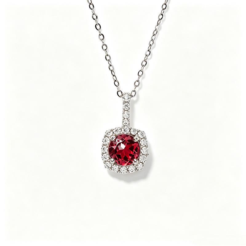 S925 Sterling Silver Zodiac Birthstone Necklace - Natural Gemstones, Light Luxury, Perfect Birthday Gift