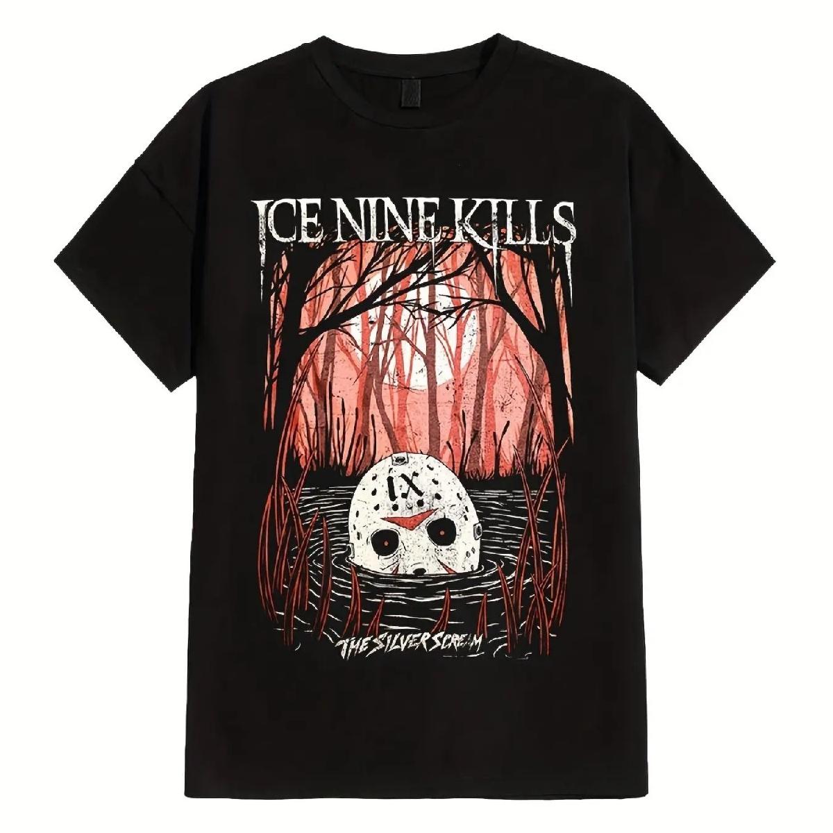 

Ice Nine Kills Плаваюча футболка Повсякденна з круглим вирізом Літня Нова Чоловіча Жіноча Ретро Мода З коротким рукавом Топ XXXXXL різнокольоровий
