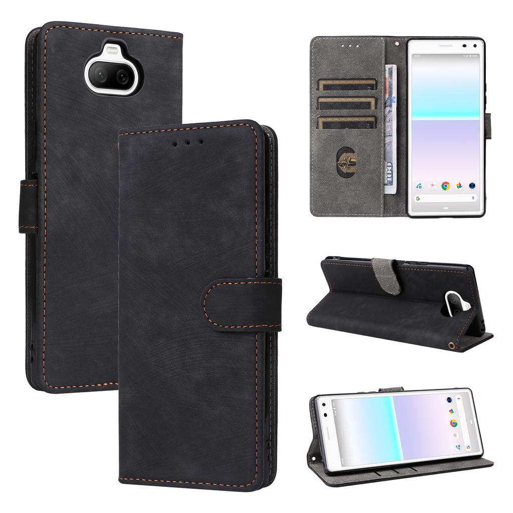 For Sony Xperia 8 Case RFID Blocking PU Leather Phone Cover with Wallet