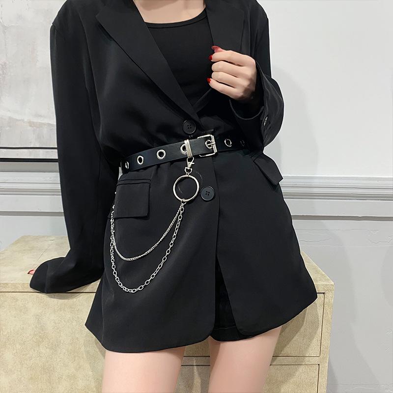 Ceinture rétro punk hip-hop pour femme – Accessoire étudiant de style européen et américain