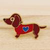 Cute Dachshund Lapel Pin Funny Puppy Brooch for Bags Jackets Hats Minimalist Alloy Brooch Unique Gift for Dog Lovers & Teens