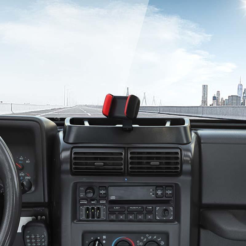 Auto Mittelkonsole Handyhalter Aufbewahrungsbox GPS Ständer Halterung Passend Für Jeep Wrangler TJ 1997-2006 Autozubehör