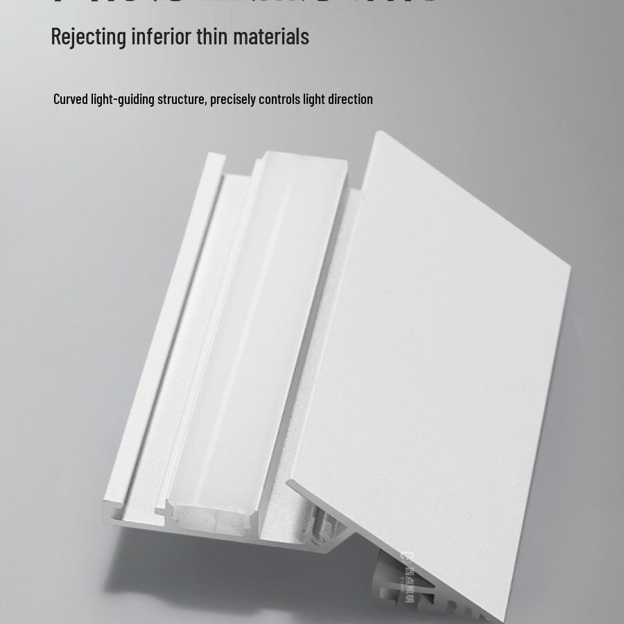 Beveled Linear Ambient Light: 45° Cove Ceiling Strip with Reflective Trough