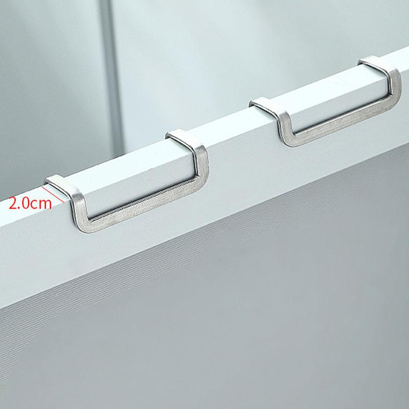 304 Stainless Steel Free Punching Hook Double S-shape Hook Kitchen Bathroom Cabinet Door Back Type Coat Towel Storage Hanger
