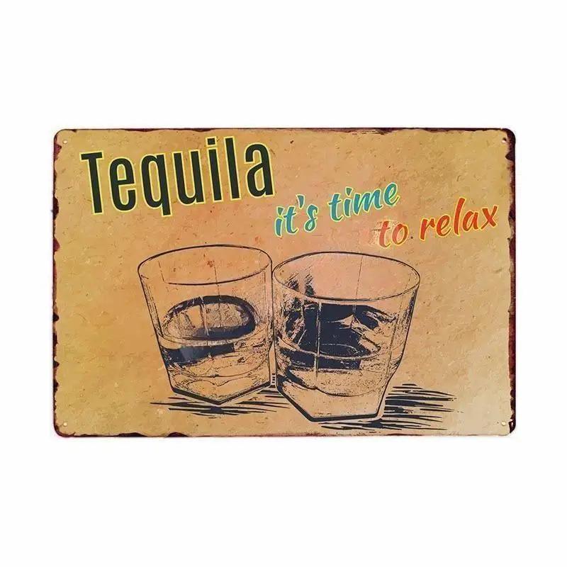 Cold Beer Rhum Vintage Metal Sign Tin Decor Plaque Decor Pub Cafe Brewery Wine Rum Wall Art Posters Metal Signs Decorative Plate