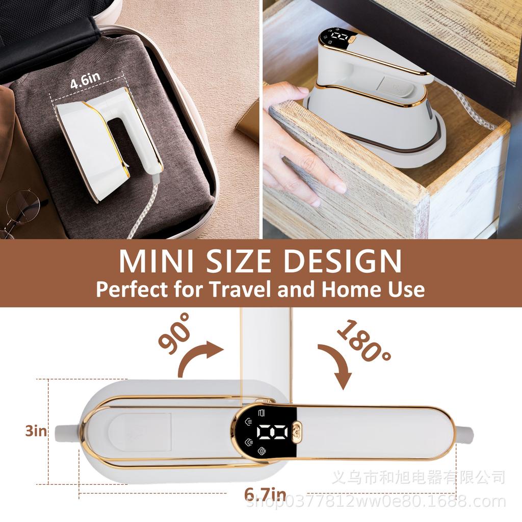 Portable Garment Steamer, Mini Steam Iron, Handheld Clothes Steamer, Fast Heat Up, Travel Steam Iron