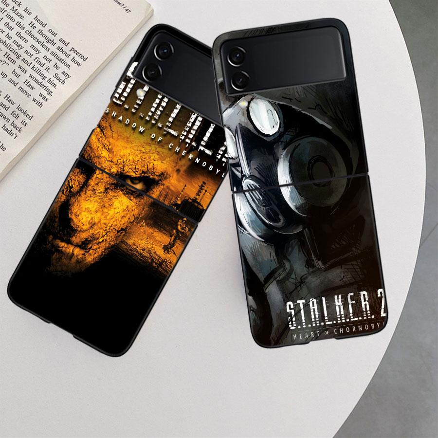 Game Stalker Phone Case For Samsung Z Flip 7 6 5G Galaxy Z Flip 5 4 3 Black Hard Cell Cover Luxury PC Shell Coque
