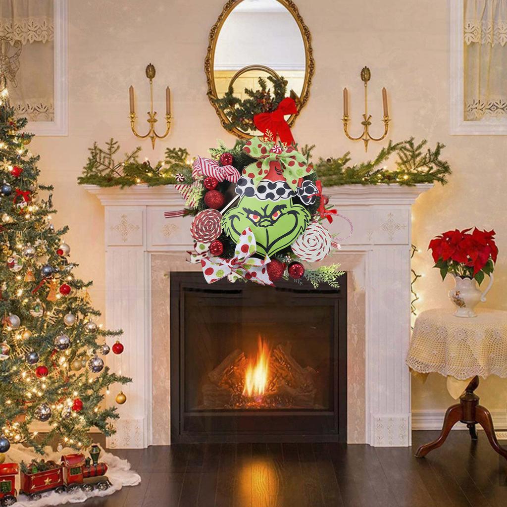 Christmas Wreath Decoration, Fun Welcome Front Door Sign, Christmas Decoration, Christmas Wreath Decoration For Porch Decoration