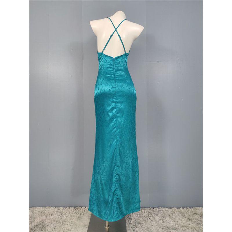 Cross Fancy Full Open Back Long Leg Dress