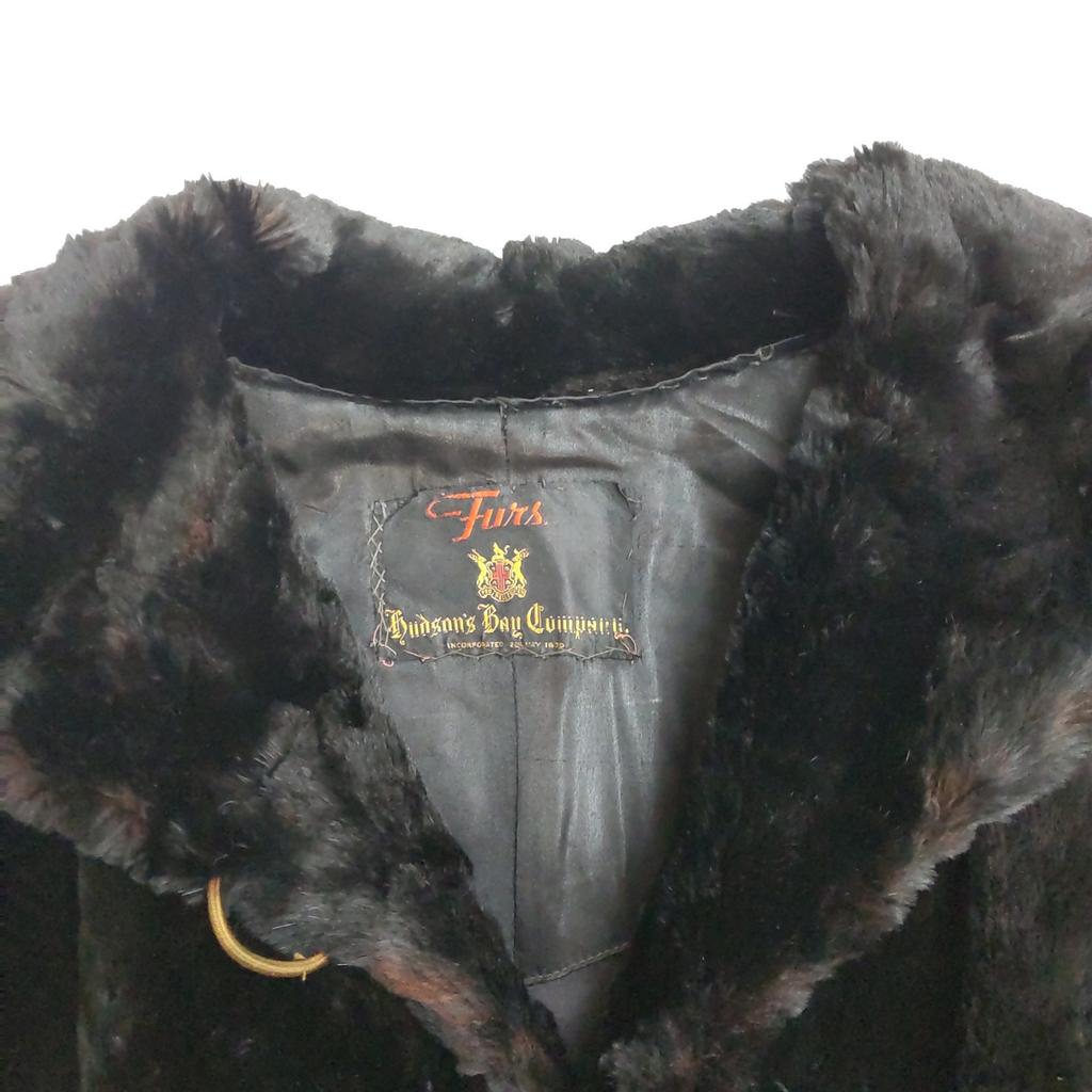 Hudson’s Bay Company Pahmi Black Mink Fur Coat Women’s ML(USED)