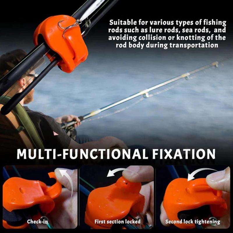 Fishing Rod Holder Fixer Clip Straps Fishing Pole Holder Compact Design Fishing Rod Fixer Wall Mounted Fishing Rod Holder