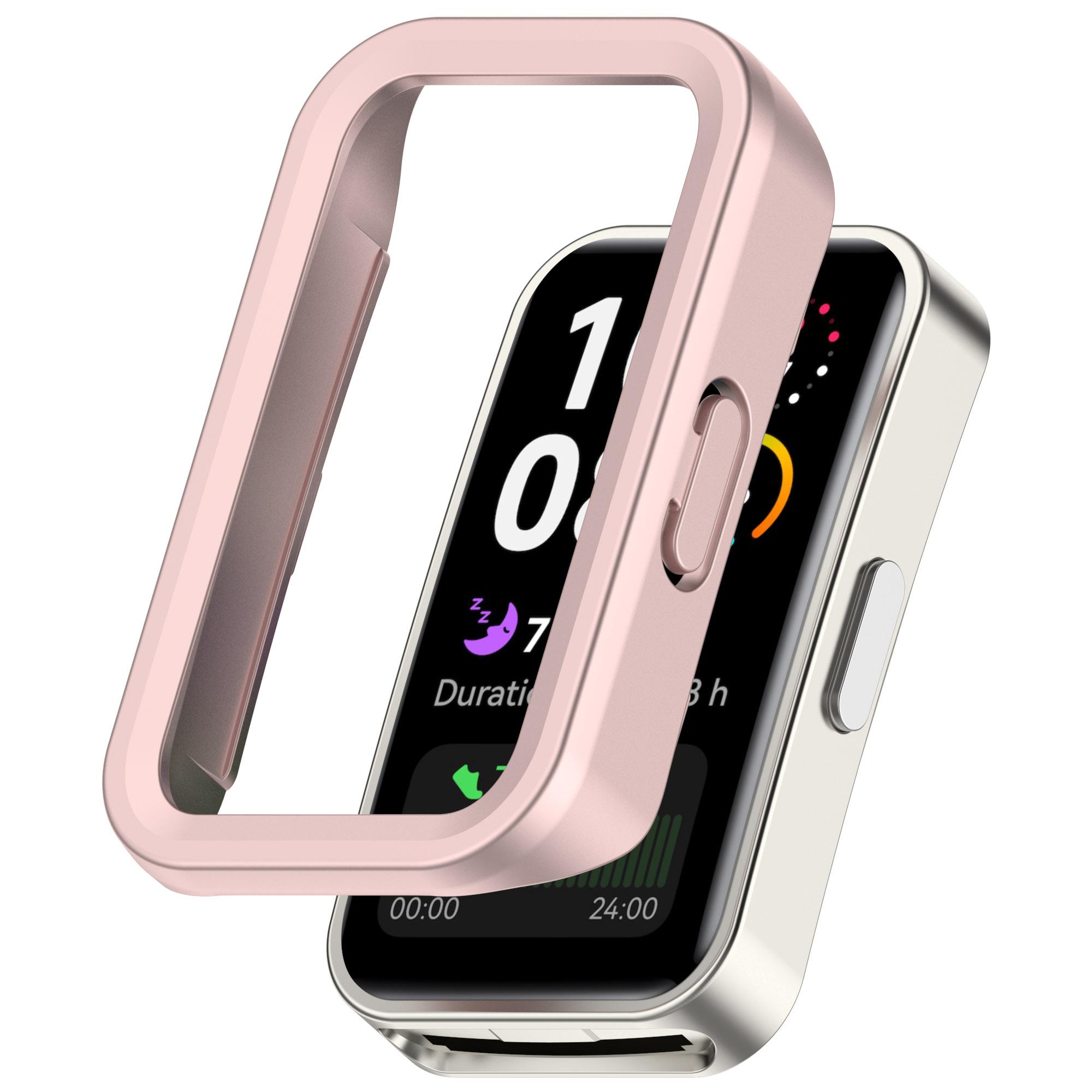 

Hollow Case for HUAWEI Band 10 9 8 Accessories All-Around Hard PC Bumper Frame shell Cover for huawei band10 band9 band8 cases for Huawei Band 8 рожевий