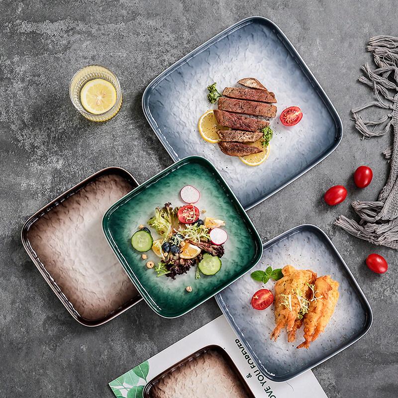 Japanese Style Ceramic Square Dinner Plate