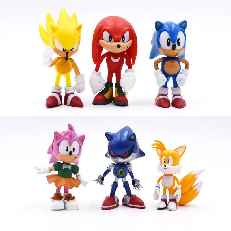 Sonic The 6Pieceset Doll Anime Figure Toys 4St Generation Boom Rare Dr Eggman Shadow Pvc Toy For Children Characters Gift 4-7Cm