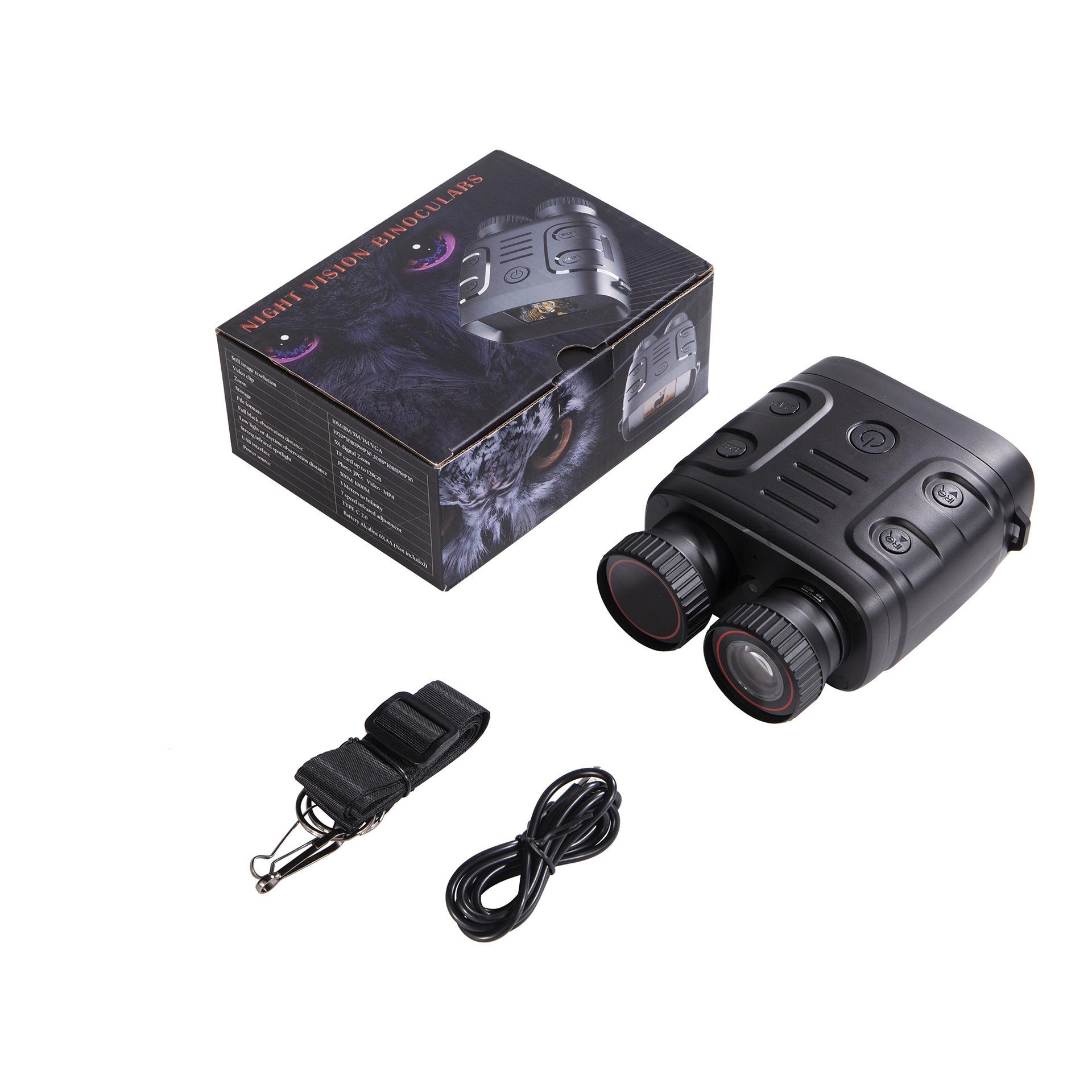 

Ultra-Clear Large Screen Dual-Use HD R18 Infrared Binoculars with Photo & Video Capabilities - All-Black Design. R18