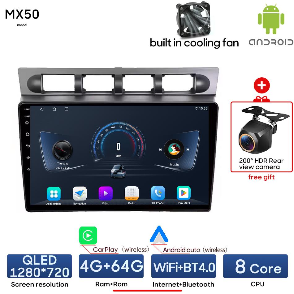 Android for Kia Morning Picanto 2004 - 2007 Car Multimedia Player Navigation Radio Carplay Auto Head Unit Stereo Video