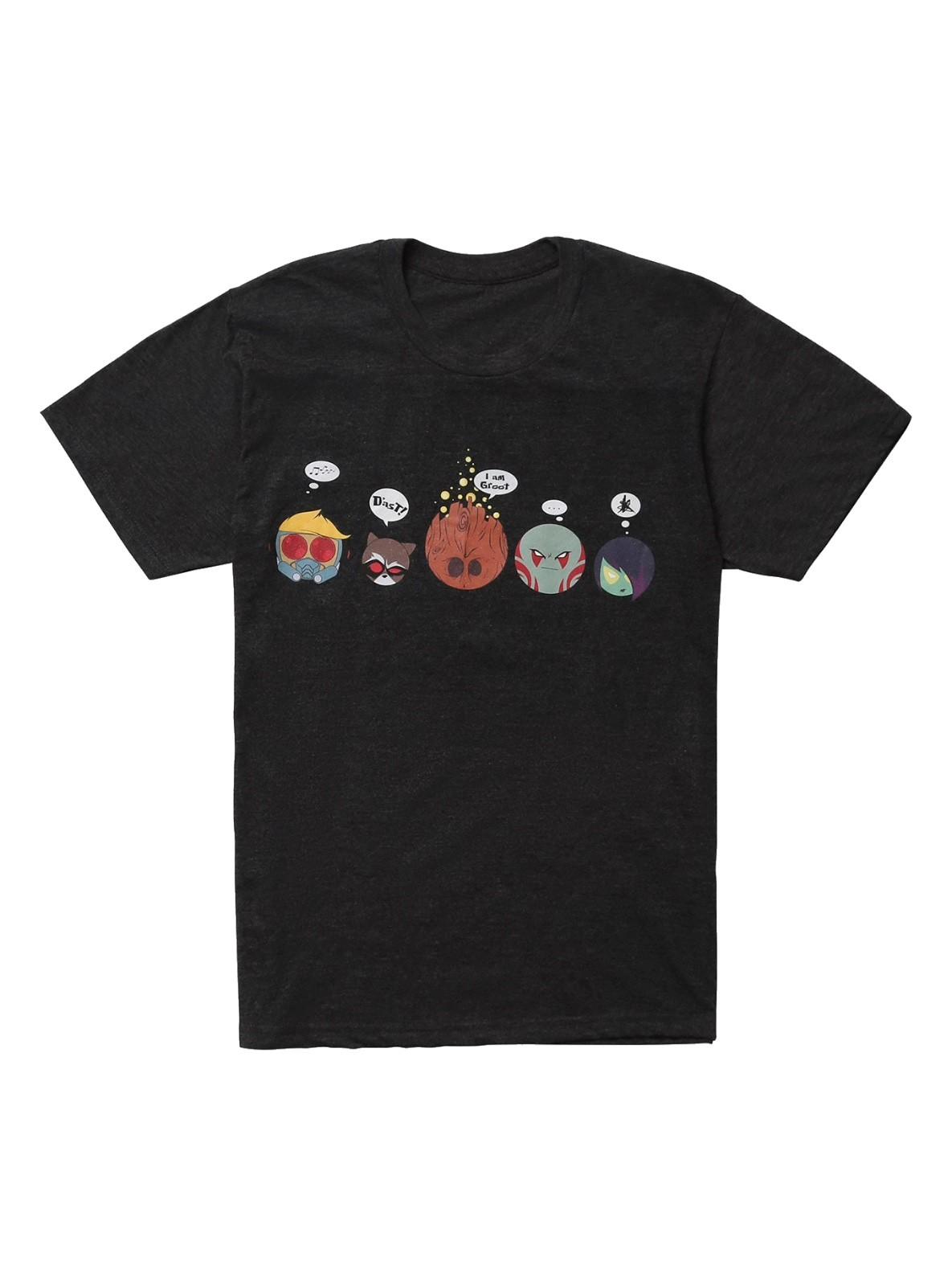 MARVEL GUARDIANS OF THE GALAXY CHIBI FACES T-SHIRT Mens size XS S разноцветный
