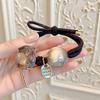 Koreanischer Stil Doppelstrang Kristall Haargummis für Damen - Elegante Hochelastische Dutt-Accessoires