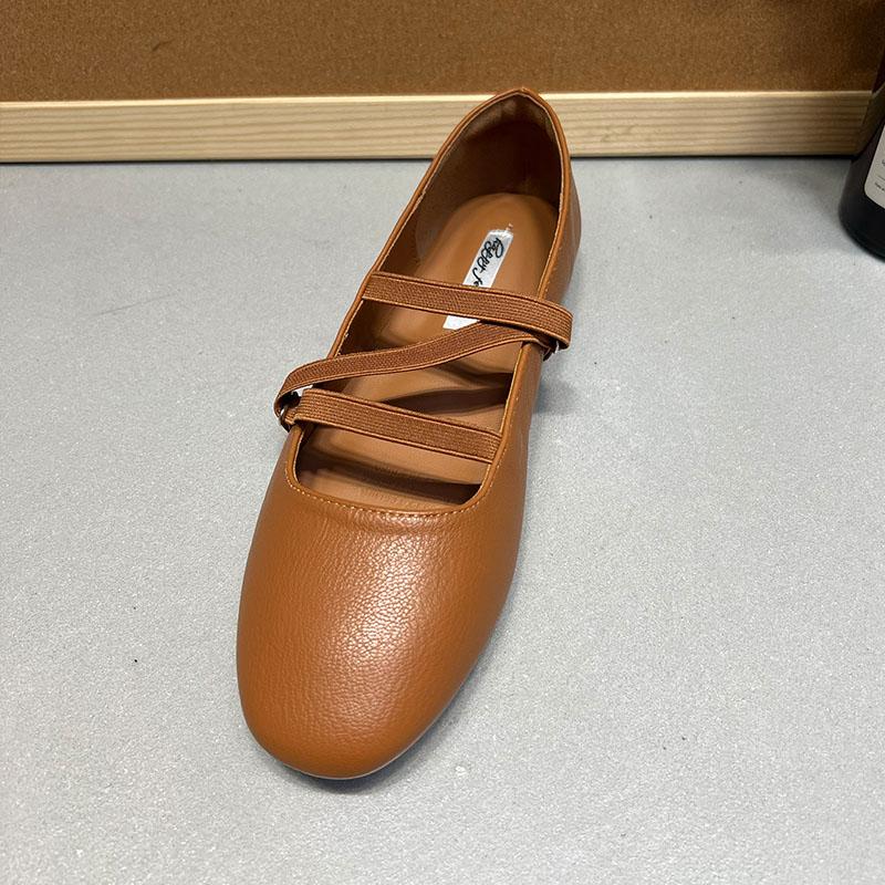 Fashion Soft Fashion Round Toe Ladies Mary Janes Flats Shoes 2025 New Female Slip On Footwear Shallow Women Ballet Flats Dance Shoes