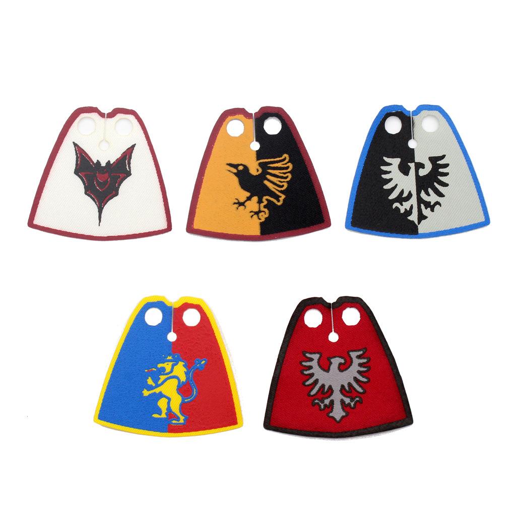 MOC Mittelalterliche Flagge Burg Serie Bausteine Figuren Zubehör Löwe Adler Altes Rom Burg Ritter Umhang Steine Spielzeug Geschenk