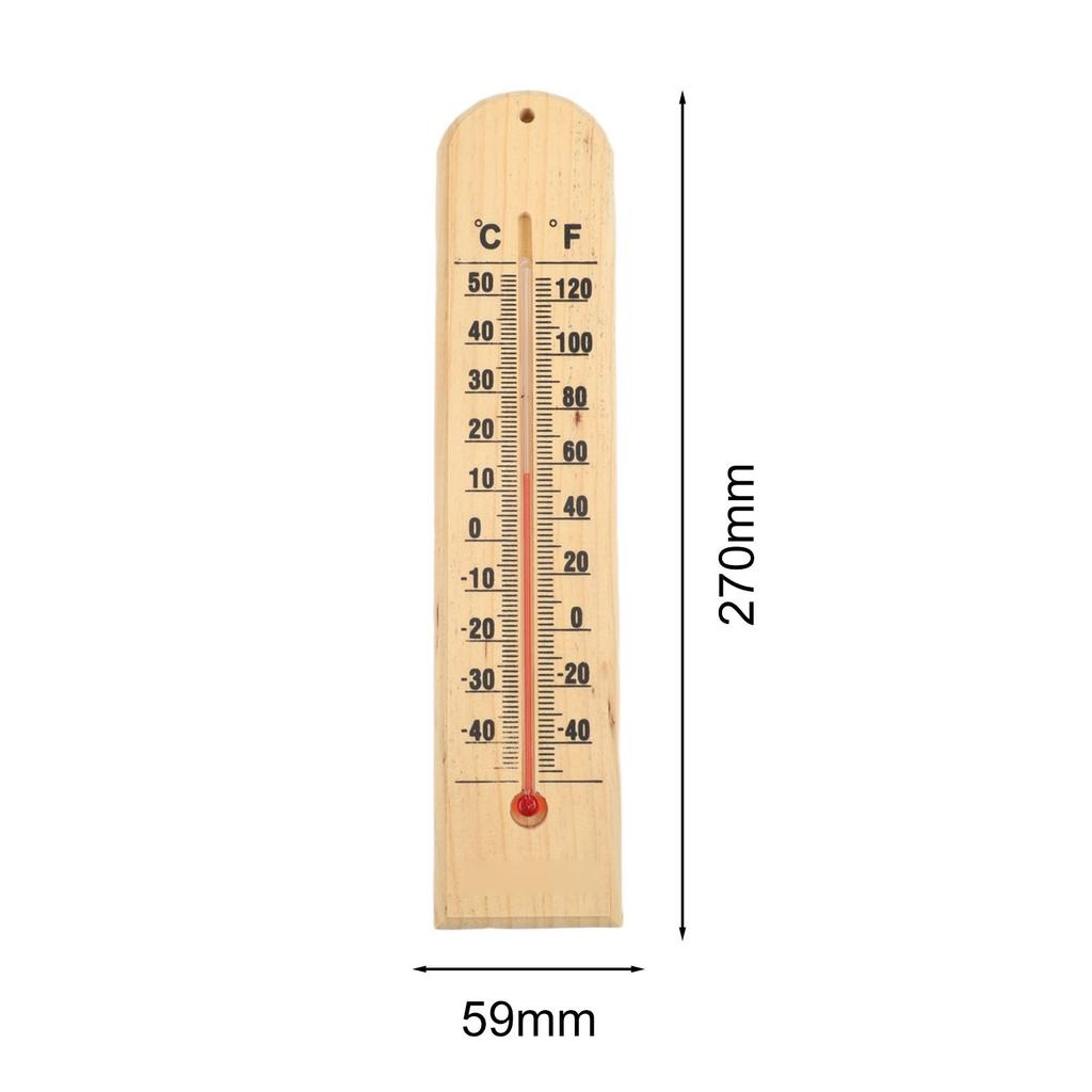 Wooden Thermometer Wall Thermometer Natural Wood Construction