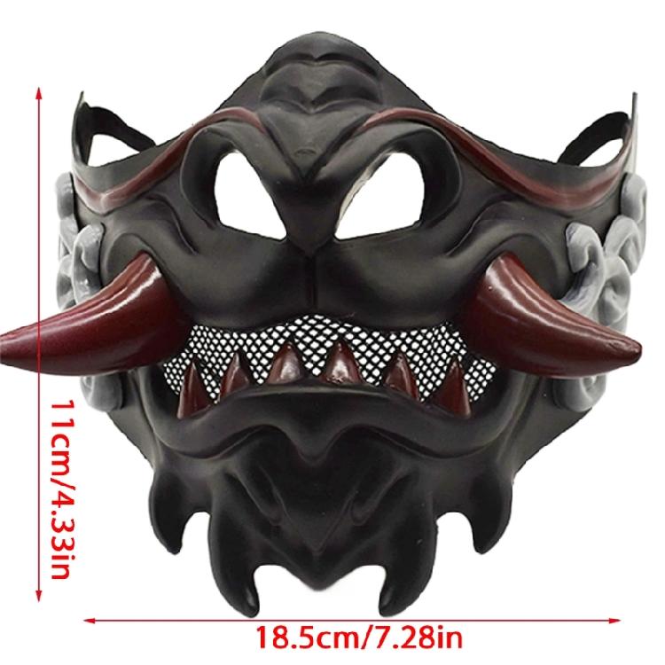 Devil Samurais Mask Half Face Mask Party Mask Halloween Cosplay Mask Masquerade Mask Japanese Mask for Carnivals