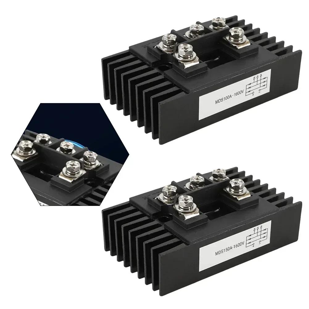 MDS100A Three-Phase Diode Bridge Rectifier Module With Heatsink Efficient Heat Management Three-phase Diode Bridge Rectifier