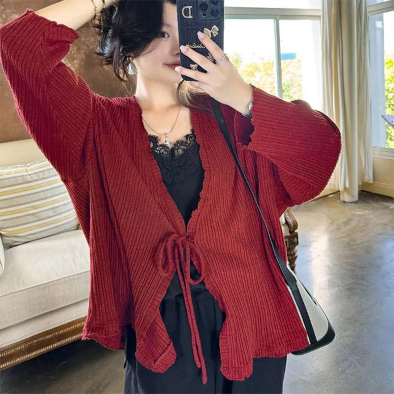 Cardigan Coat for Women Winter Oversize Solid Color Loose Long Sleeve Soft Top Coat